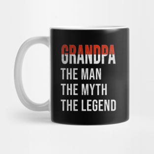 Grand Father Monacan Grandpa The Man The Myth The Legend - Gift for Monacan Dad With Roots From  Monaco Mug